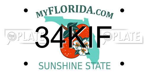 34KIF Florida License Plate