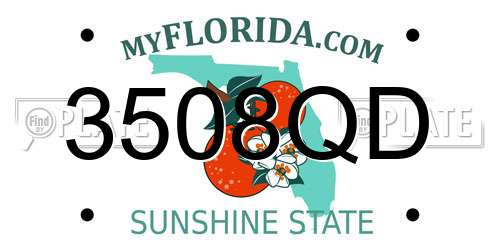 3508QD Florida License Plate