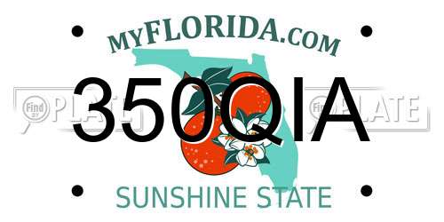 350QIA Florida License Plate