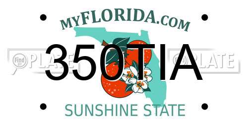 350TIA Florida License Plate