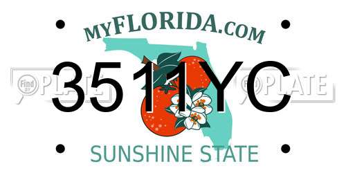 3511YC Florida License Plate