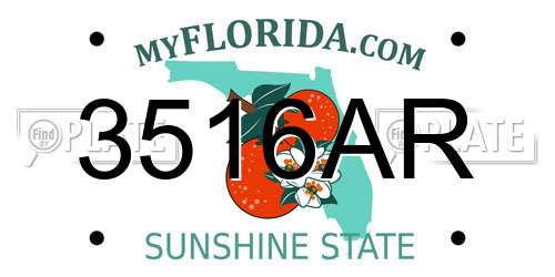 3516AR Florida License Plate