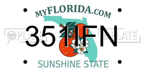 351IFN Florida License Plate