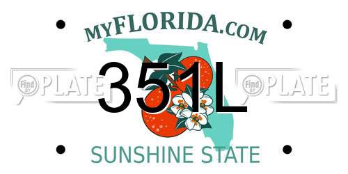 351L Florida License Plate