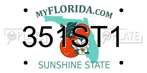 351ST1 Florida License Plate