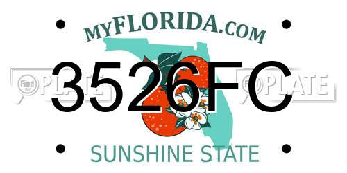 3526FC Florida License Plate