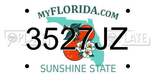 3527JZ Florida License Plate