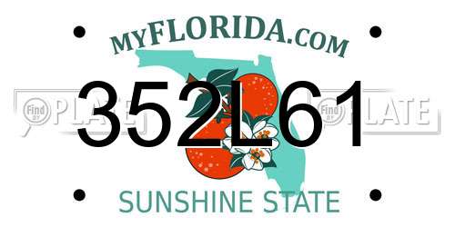 352L61 Florida License Plate