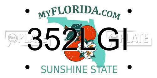 352LGI Florida License Plate