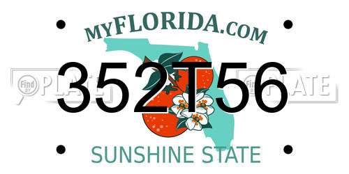 352T56 Florida License Plate