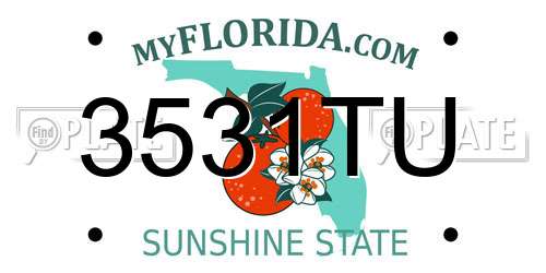 3531TU Florida License Plate