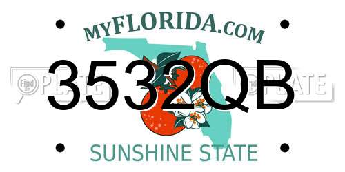 3532QB Florida License Plate
