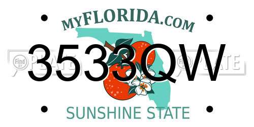 3533QW Florida License Plate