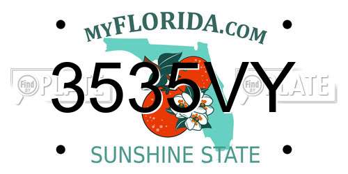 3535VY Florida License Plate