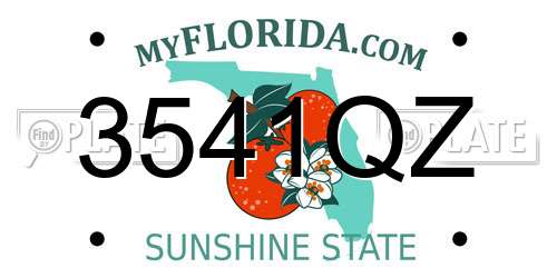 3541QZ Florida License Plate