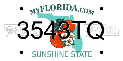 3543TQ Florida License Plate