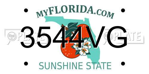3544VG Florida License Plate