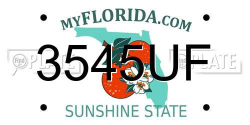3545UF Florida License Plate