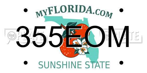 355EOM Florida License Plate