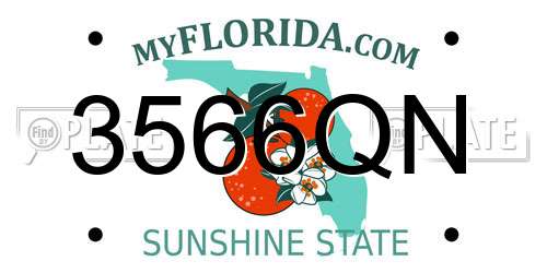 3566QN Florida License Plate