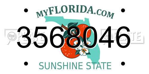 3568046 Florida License Plate