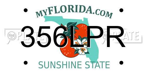 356LPR Florida License Plate
