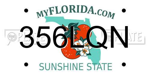 356LQN Florida License Plate