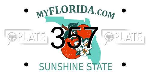 357 Florida License Plate