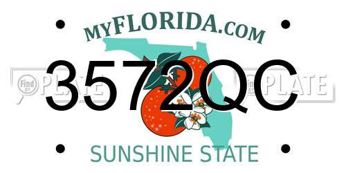 3572QC Florida License Plate