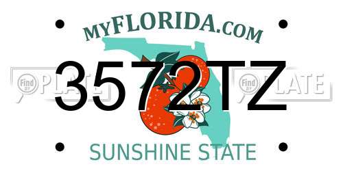 3572TZ Florida License Plate