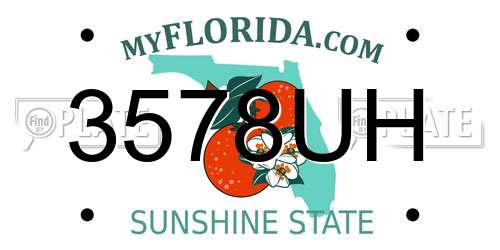 3578UH Florida License Plate