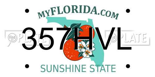 357HVL Florida License Plate