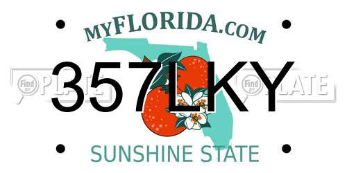 357LKY Florida License Plate