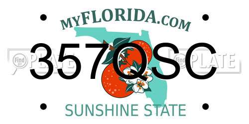 357QSC Florida License Plate