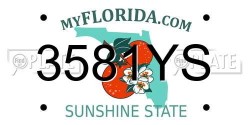 3581YS Florida License Plate