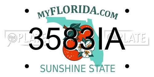 3583IA Florida License Plate