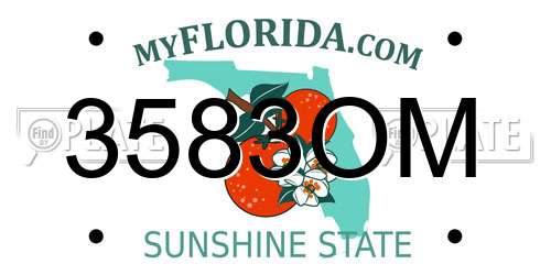 3583OM Florida License Plate