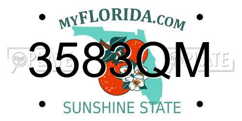 3583QM Florida License Plate