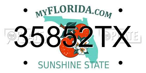 35852TX Florida License Plate