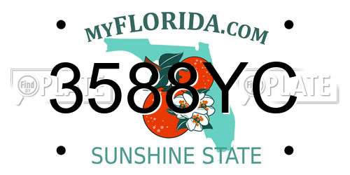 3588YC Florida License Plate
