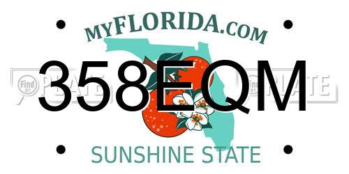 358EQM Florida License Plate