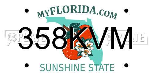 358KVM Florida License Plate