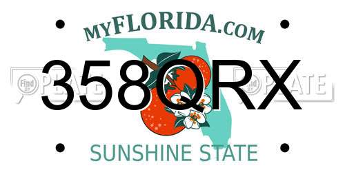 358QRX Florida License Plate
