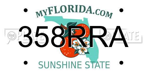 358RRA Florida License Plate