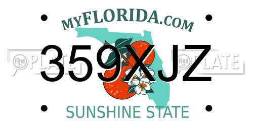 359XJZ Florida License Plate
