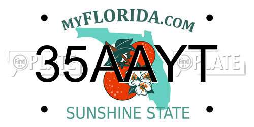 35AAYT Florida License Plate