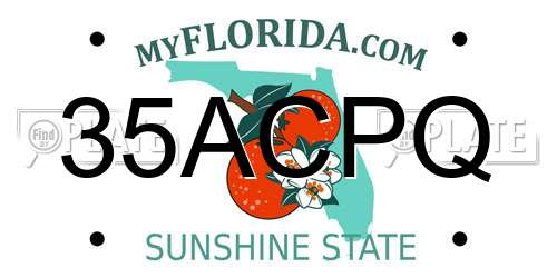 35ACPQ Florida License Plate