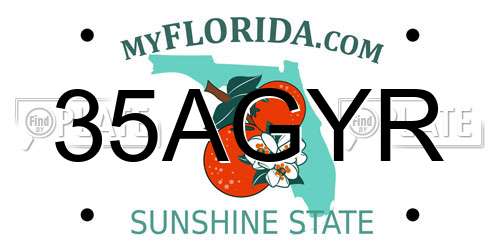 35AGYR Florida License Plate
