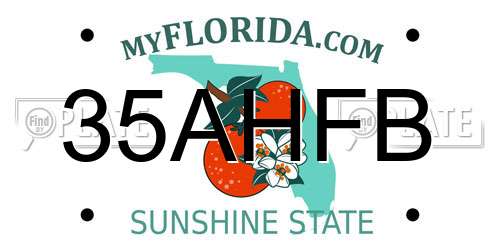 35AHFB Florida License Plate