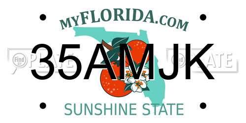35AMJK Florida License Plate